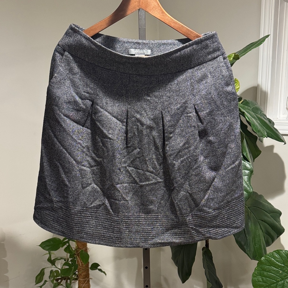 Ann Taylor Factory Charcoal A-Line Skirt